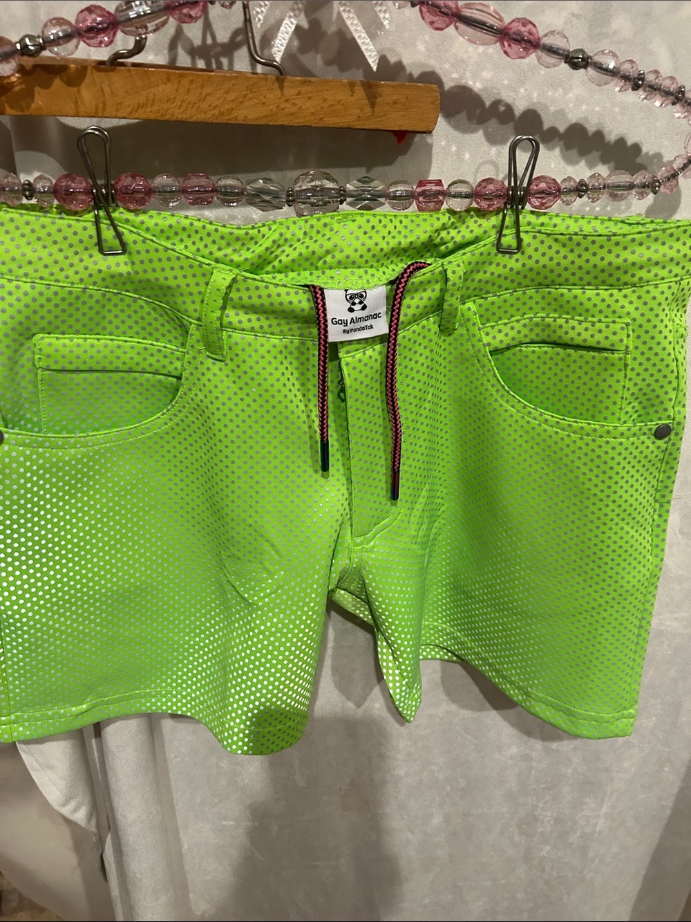 Gagy Altman Neon Green Mesh Shorts